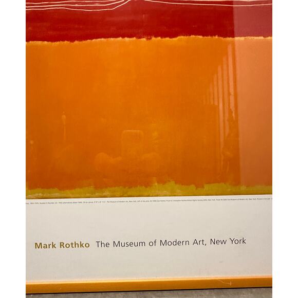 Mark Rothko No. 5/22 MoMa New York 2000 Exhibition Framed Abstract Art Print - Picture 6 of 7